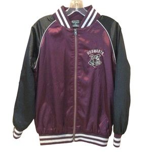 Harry Potter Hogwarts Satin Bomber Style Jacket Size Juniors Med…